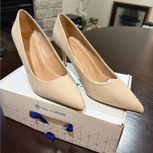 Call It Spring Beige Heels